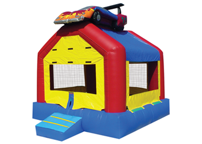 bounce house, race car bouncer